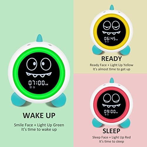 Joyfulbabygoods Alarm Clock Toddler Sleep Training Clock with Night Light, Sounds & Wake Indicator