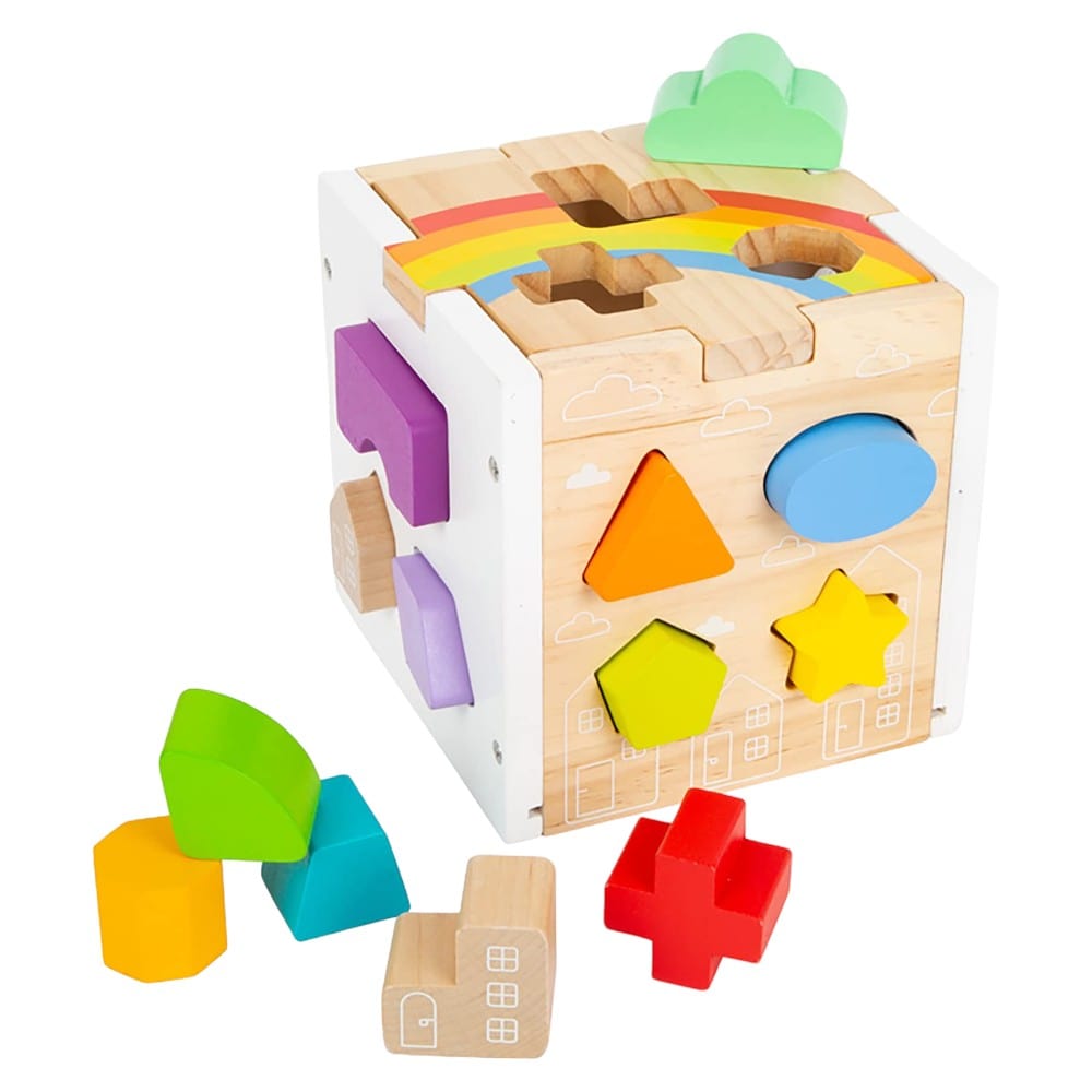 Joyfulbabygoods Construction Kit Nesting cube Stackable Wooden Blocks & Nesting Toys for Toddlers