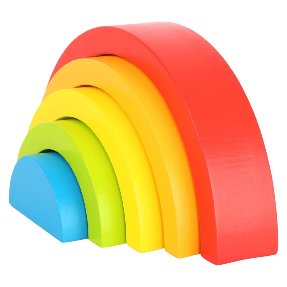 Joyfulbabygoods Construction Kit Rainbow S Stackable Wooden Blocks & Nesting Toys for Toddlers