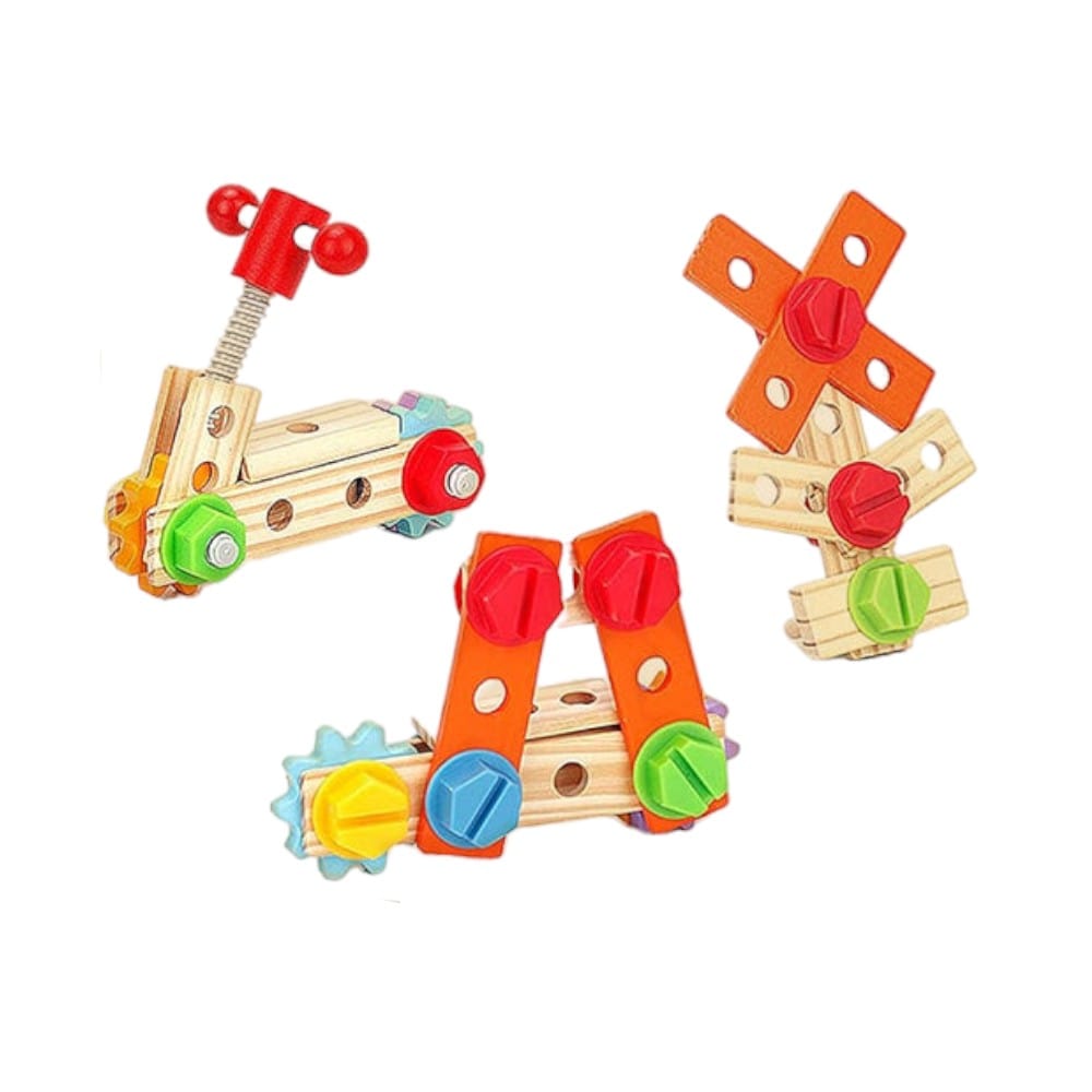 Joyfulbabygoods Kids tool box Wooden Kids’ Toolbox Set – Usable Tools for Hands-On Learning