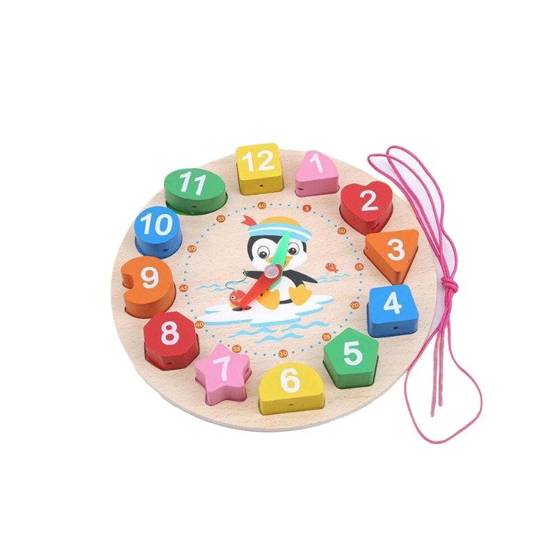 Joyfulbabygoods Learning game Colorful Wooden Clock for Easy Time Learning