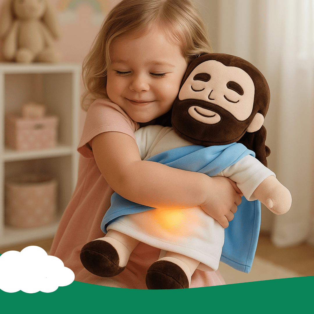 Joyfulbabygoods Plush Toy Breathing Jesus Plush Toy – 15-inch Soothing Bedtime Companion