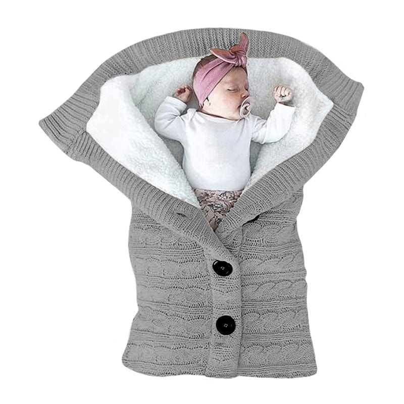 Joyfulbabygoods Polar Baby Wrap Light Gray / One size Soft Polar Baby Wrap with Easy-Open Button, 29.5x13.8 Inch