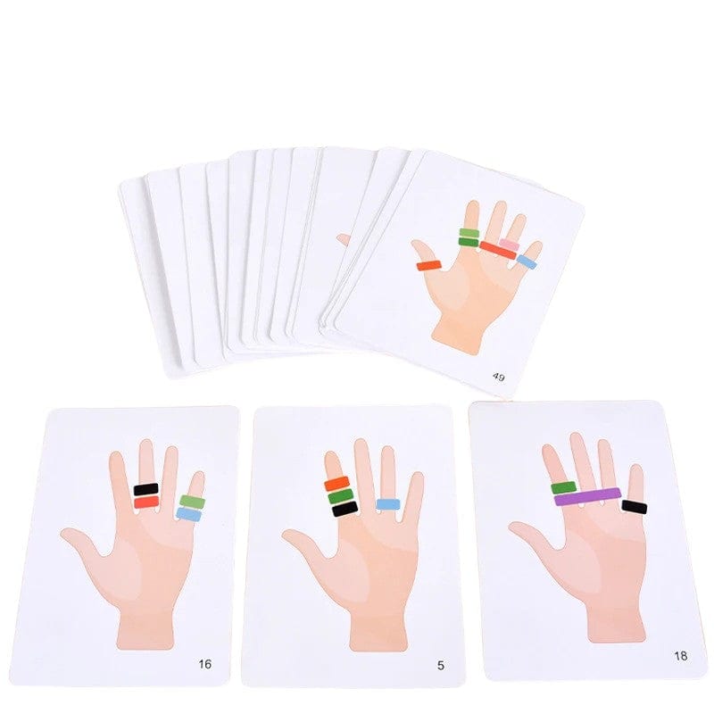 Joyfulbabygoods Rings Toy Colorful Elastic Ring Game with Storage Box and Cards
