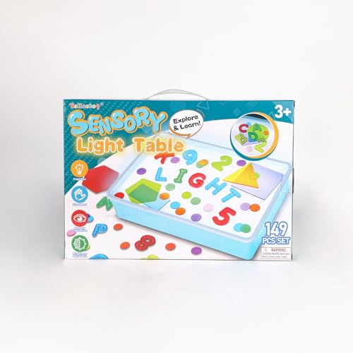Joyfulbabygoods Sensory Light Table Sensory Light Table Set 148 Pieces for Learning, Letters & Numbers