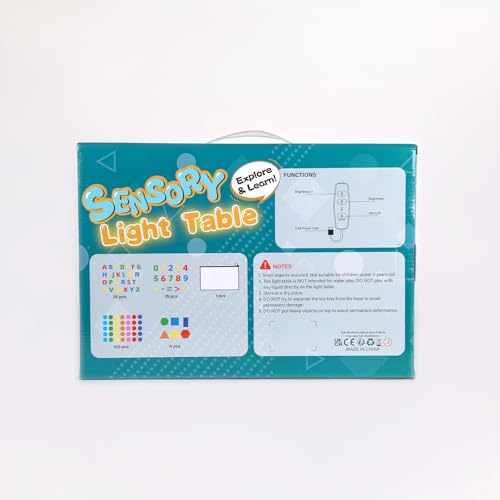 Joyfulbabygoods Sensory Light Table Sensory Light Table Set 148 Pieces for Learning, Letters & Numbers