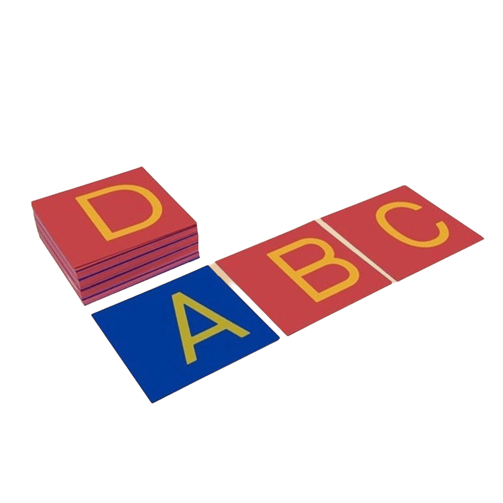 Joyfulbabygoods Uppercase Sandpaper Letters Uppercase Sandpaper Letters Set with Color-Coded Boards