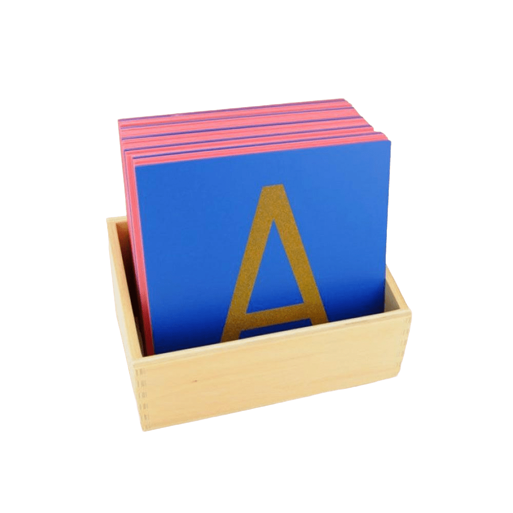 Joyfulbabygoods Uppercase Sandpaper Letters Uppercase Sandpaper Letters Set with Color-Coded Boards