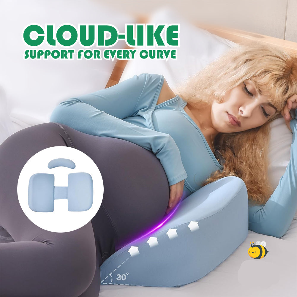 Memory Foam Pregnancy Pillow – Full-Body Support & Breathable Cover