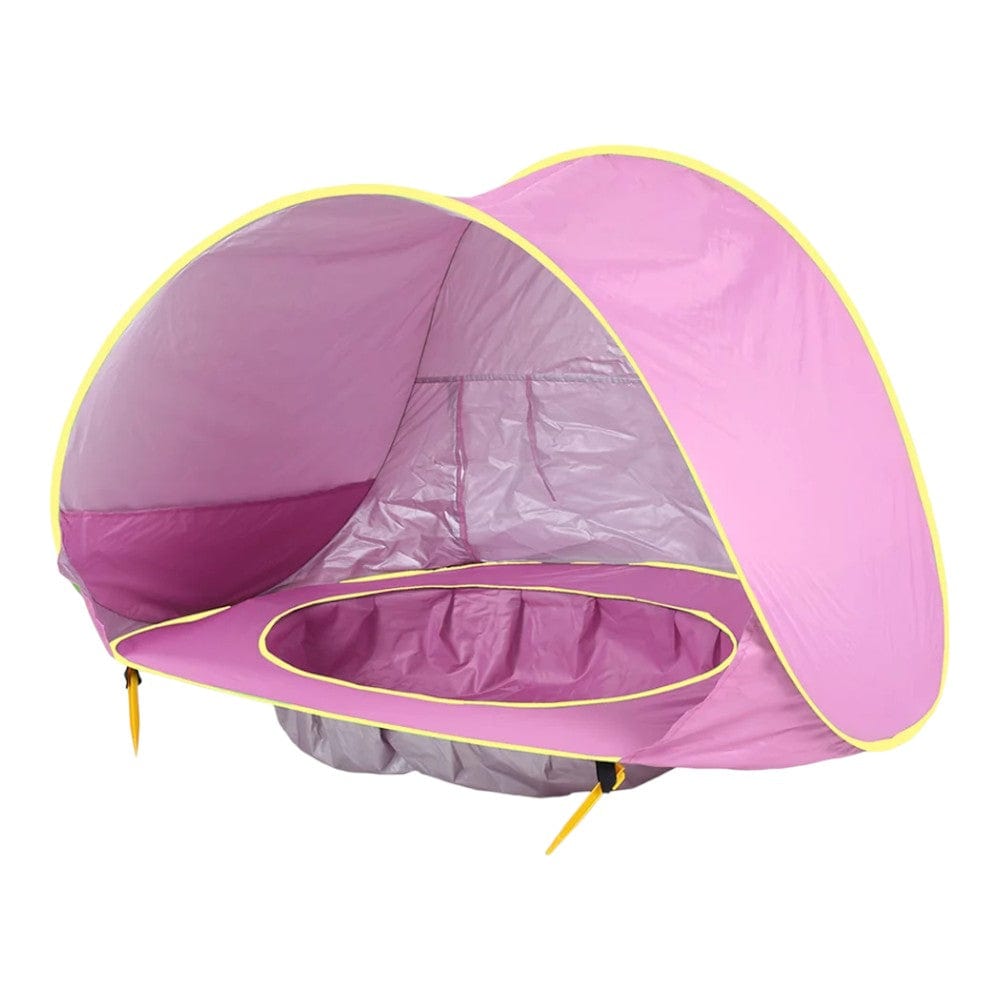 Joyfulbabygoods Baby Beach Tent Pink Baby Beach Tent with Mini Pool – Pop-Up Sun Shelter in 3 Colors