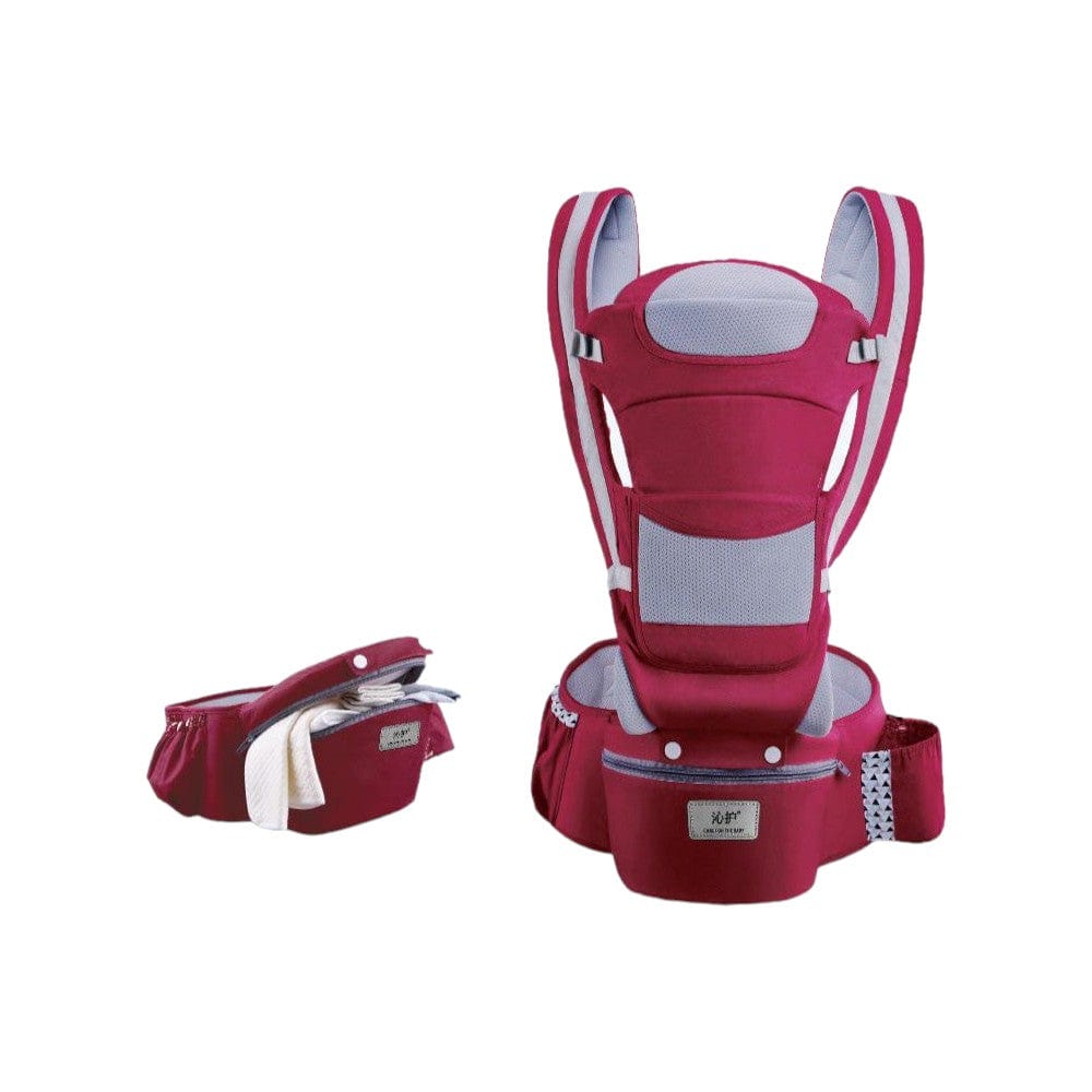 Joyfulbabygoods Baby Carrier Red / With Pouch Baby Carrier with Hip Seat, Front & Back Positions