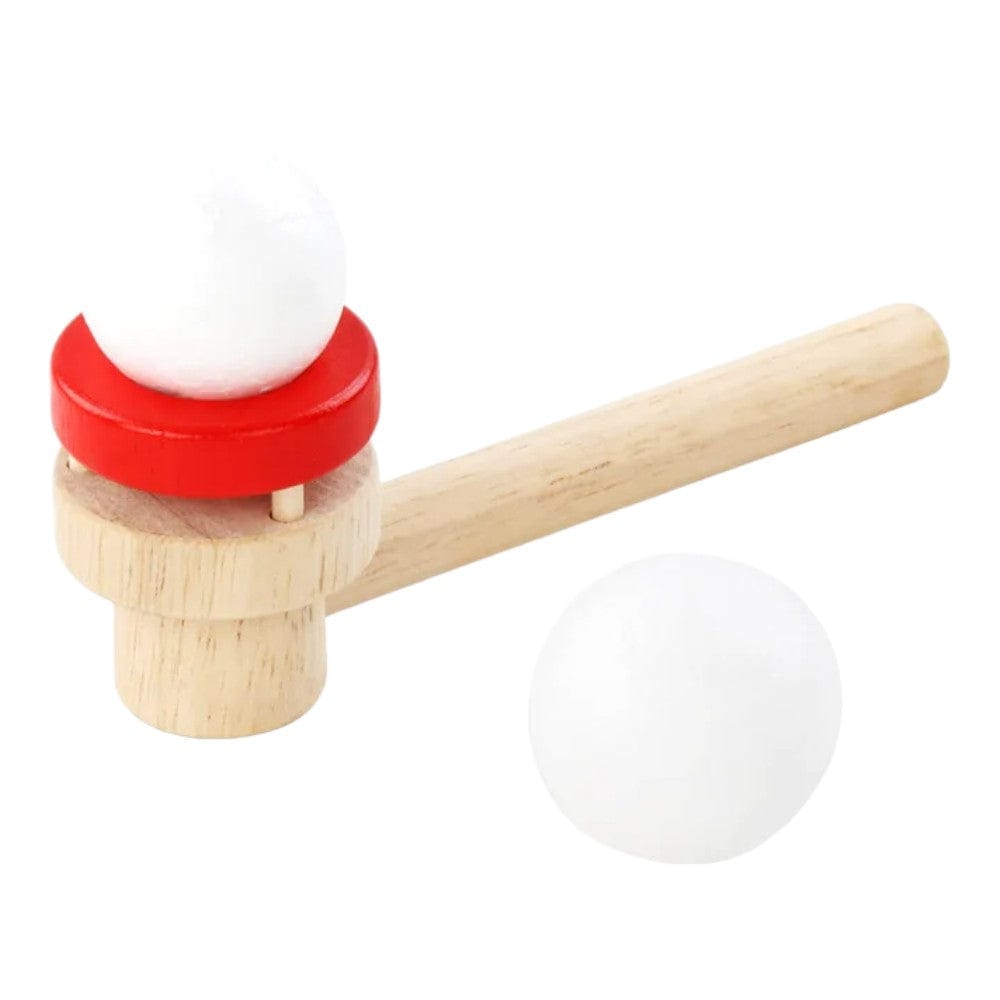 Joyfulbabygoods Ball Blower Toy Wooden Ball Blower Toy – Develops Coordination & Breath Control