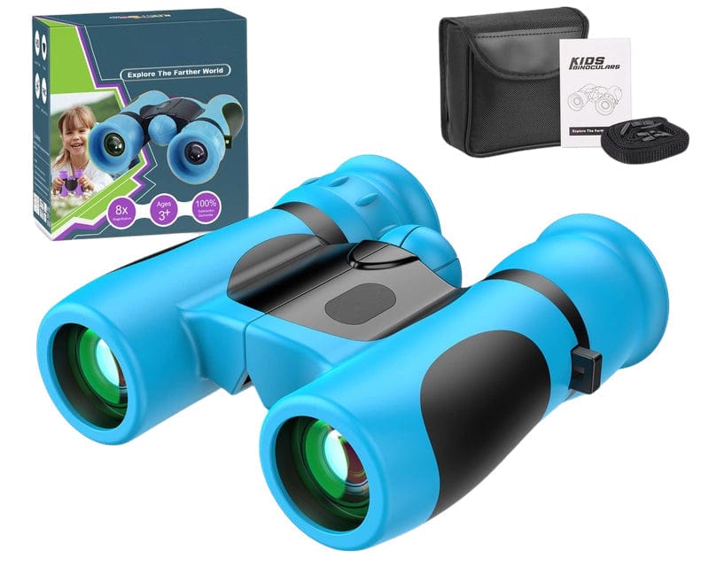 Joyfulbabygoods Binocular Blue Kids Binoculars 8X21 Compact 3+ Years, Outdoor Exploration
