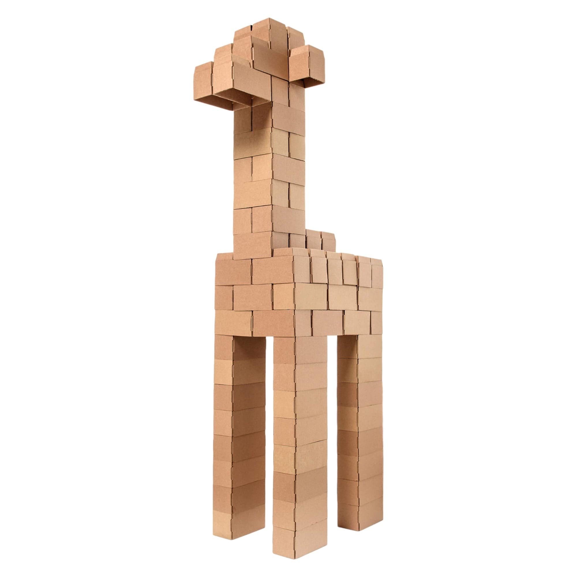 Joyfulbabygoods Construction Block XXL Stackable Cardboard Blocks – Different Sets of Interlocking Bricks