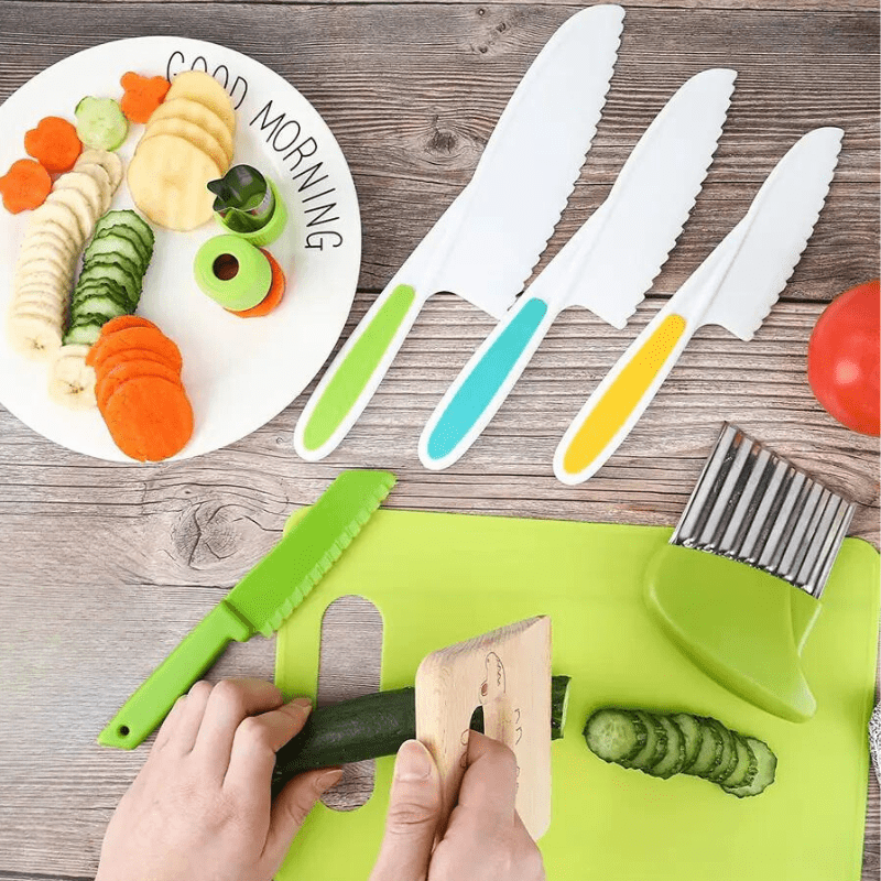 Joyfulbabygoods Cooking Toolset Mini Chef Cooking Toolset - 13-Piece Real Utensils Knife Set for Toddlers