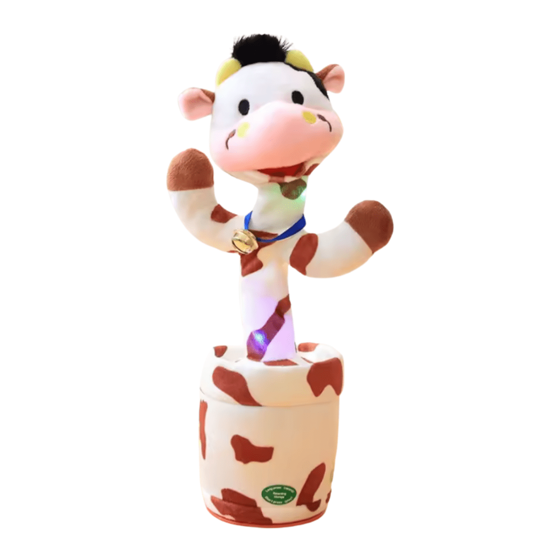 Joyfulbabygoods Dancing Plush Cow Interactive Dancing Plush – Repeating, Talking, Singing Rabbit or Cow
