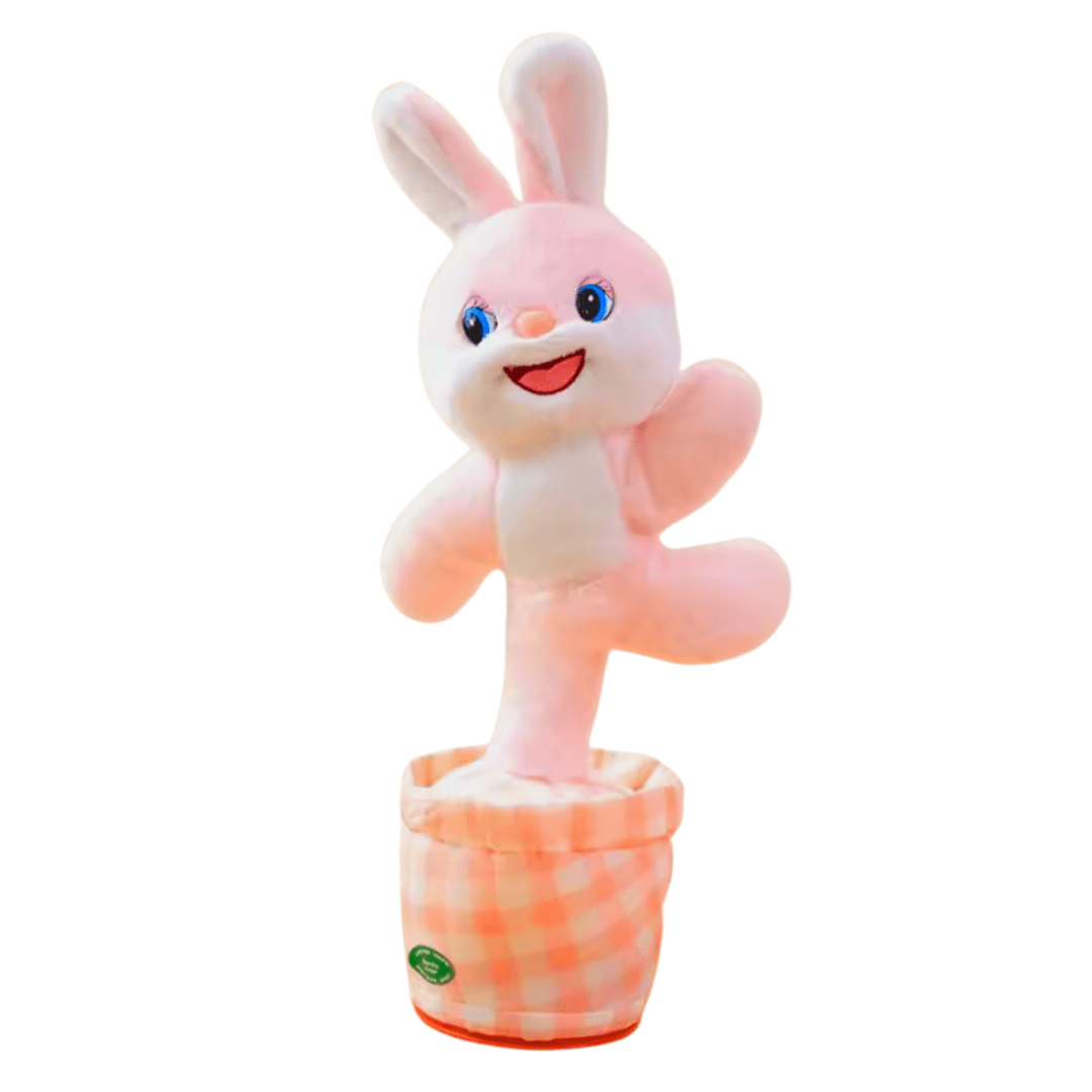 Joyfulbabygoods Dancing Plush Pink Rabbit Interactive Dancing Plush – Repeating, Talking, Singing Rabbit or Cow