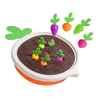 Joyfulbabygoods Farm Toy Carrot Harvest Memory Game with Colorful Vegetables