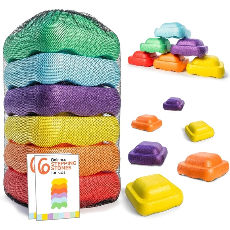 Joyfulbabygoods Foam Balance Stepping Stones 6 Piece Foam Balance Stepping Stones for Kids Sensory Coordination Toy