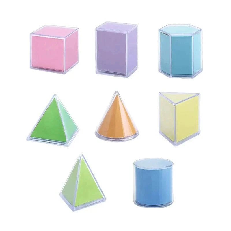 Joyfulbabygoods geometric assembly Transparent 3D Geometric Shapes – Hands-On Math & STEM Learning