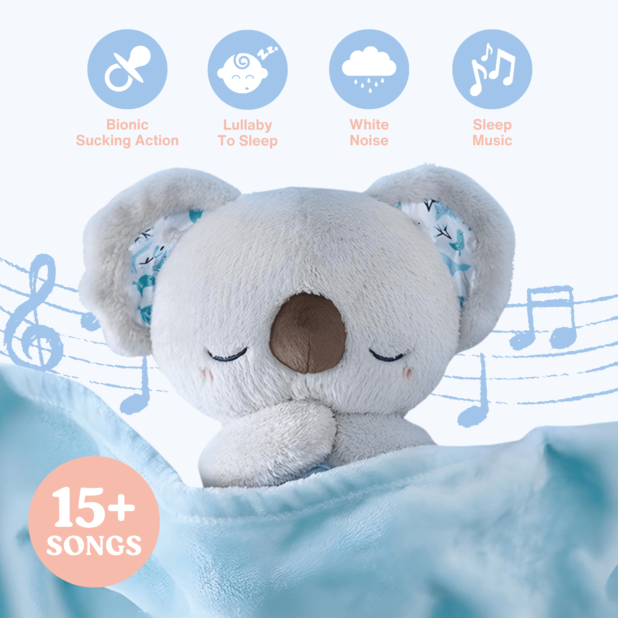Joyfulbabygoods Heartbeat Koala Heartbeat Koala with Breathing Motion, Sleep Companion Plush Babies