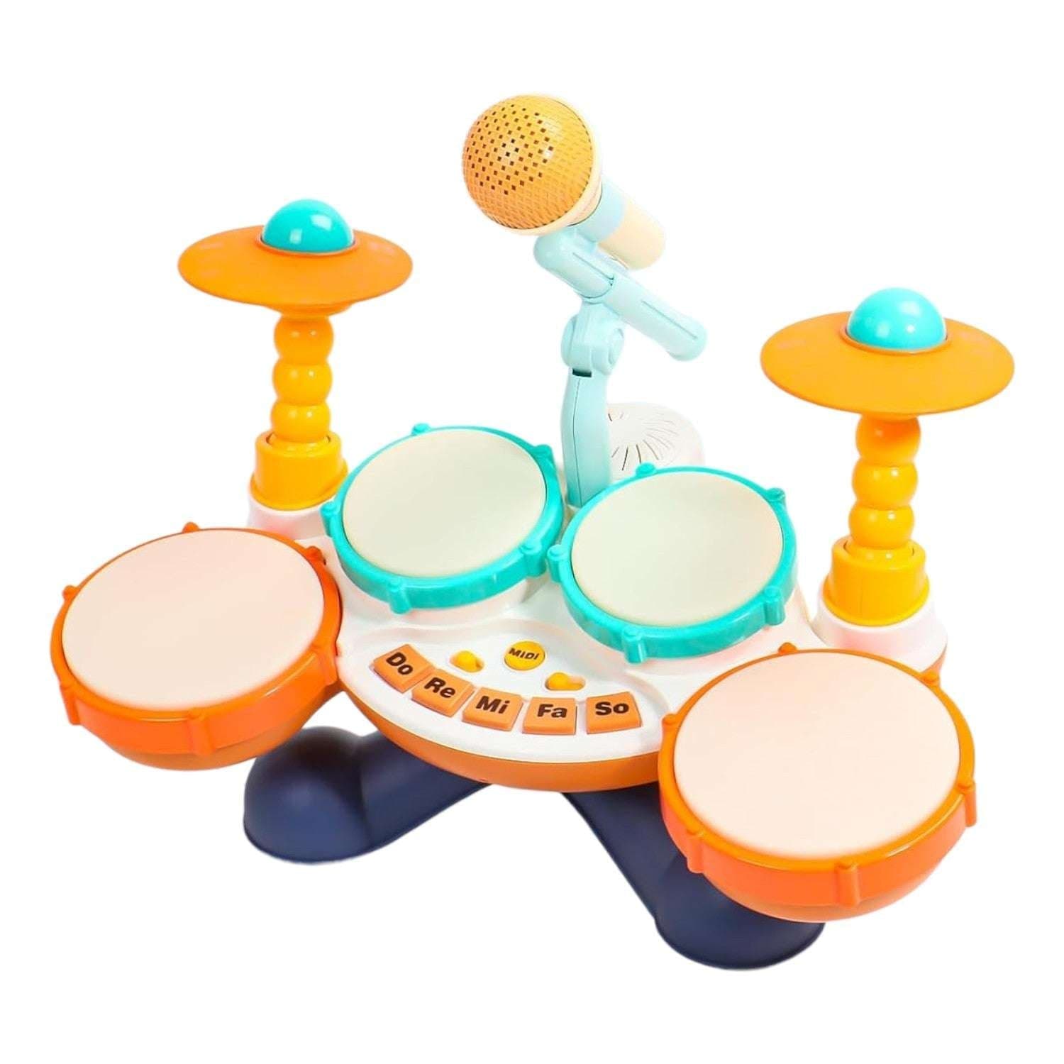 Joyfulbabygoods Instrument Drum Set Musical Instrument for Toddlers 1-2 Years, 3-in-1 Percussion