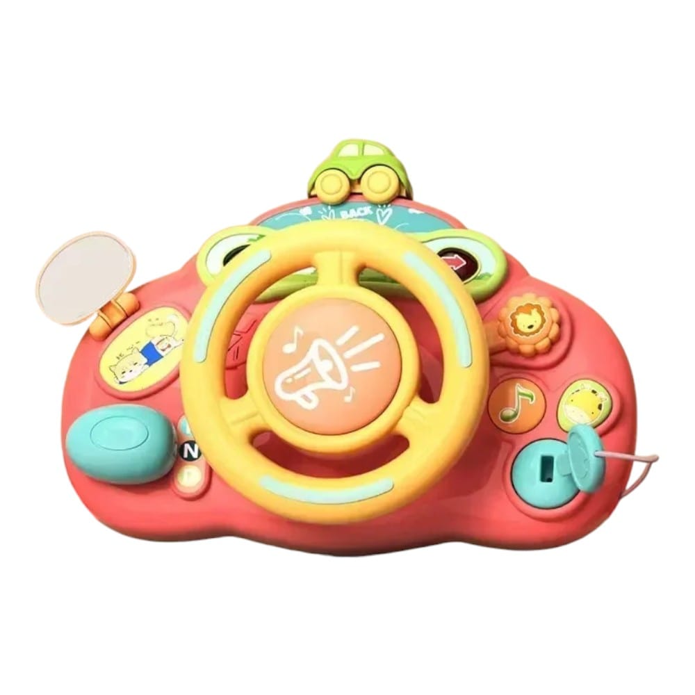 Joyfulbabygoods Interactive Toddler Steering Toy Red Interactive Toddler Steering Toy with Lights & Sounds