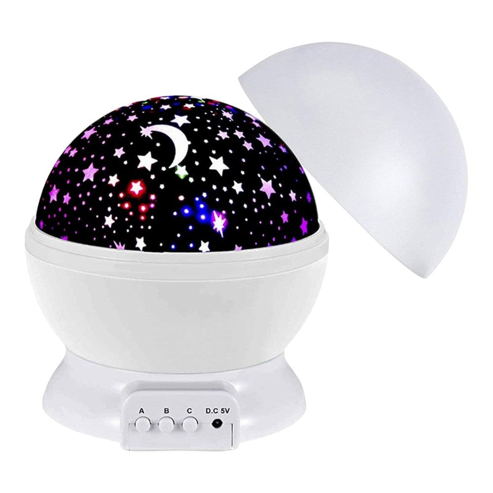 Joyfulbabygoods Night light White 360° Rotating Star Projector Night Light for Kids with USB Power