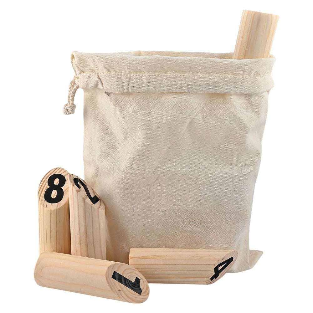 Joyfulbabygoods outdoor games S Wooden Numbered Kubb Set with Carry Bag for Outdoor Play