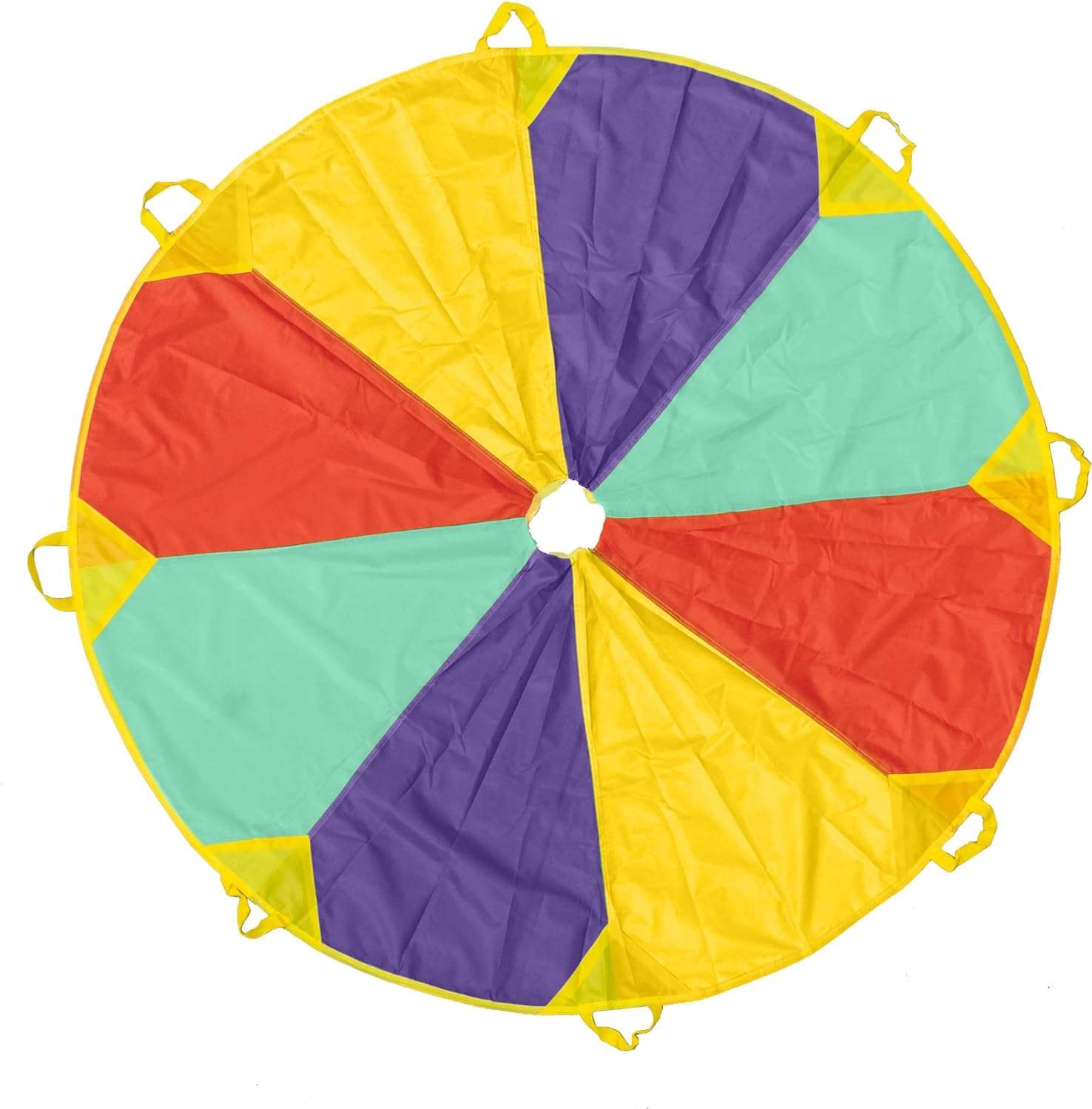Joyfulbabygoods Parachute Tent Rainbow Parachute Tent with 8 Handles, 6 Ft Diameter, Boys & Girls