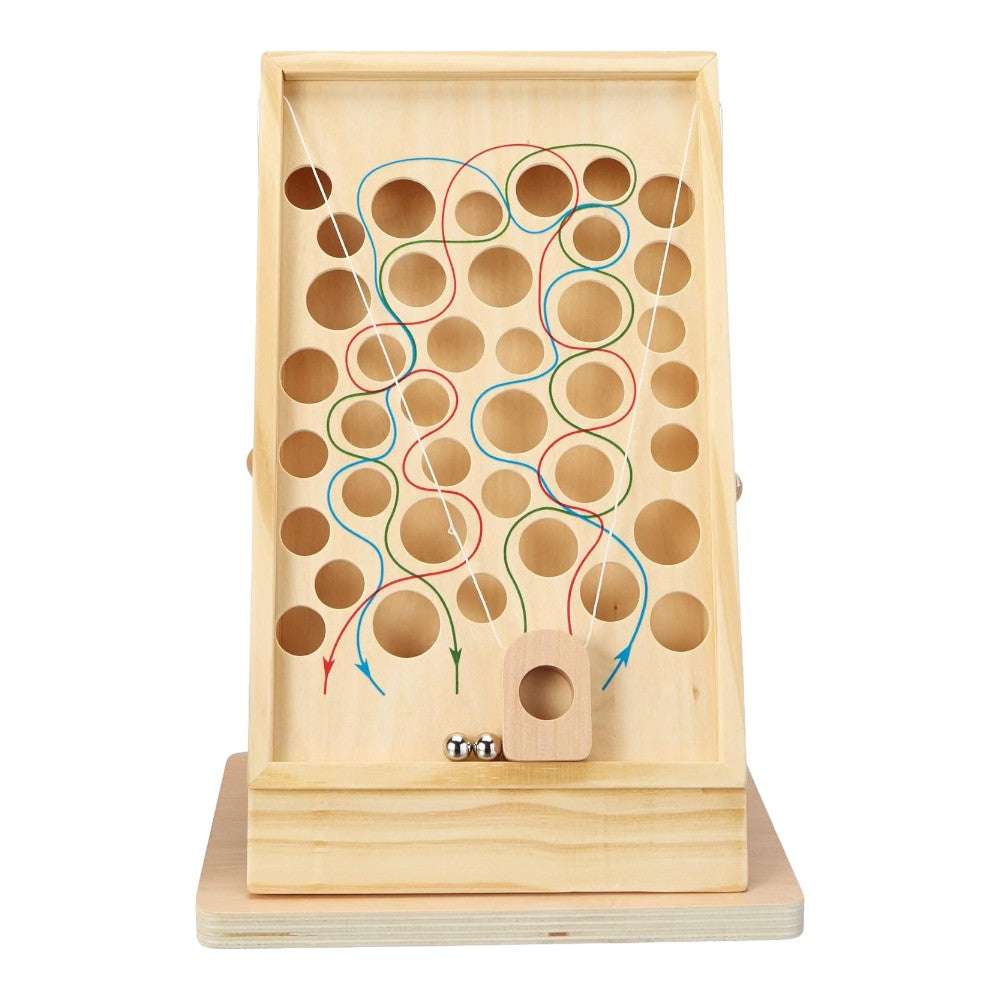 Joyfulbabygoods Pathway Toy Wooden Pathway Motor Skills Toy, Ages 3 and Up, Includes Metal Balls