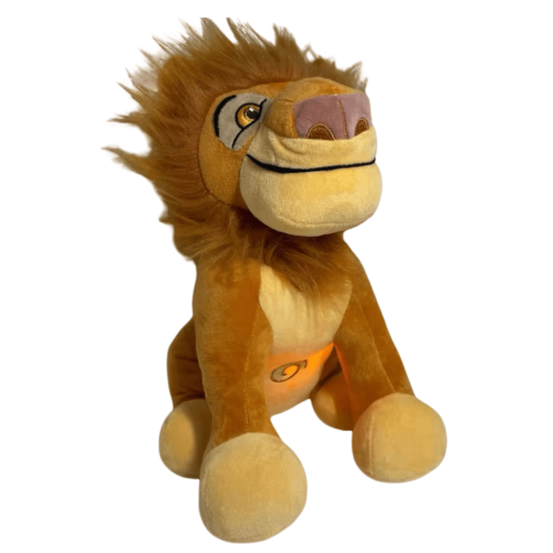 Joyfulbabygoods Plush Toy Lion Breathing Plush Toy, Interactive Light, Music and 4 Speed Rhythm Modes