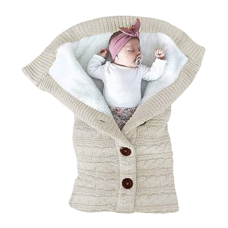 Joyfulbabygoods Polar Baby Wrap Beige / One size Soft Polar Baby Wrap with Easy-Open Button, 29.5x13.8 Inch