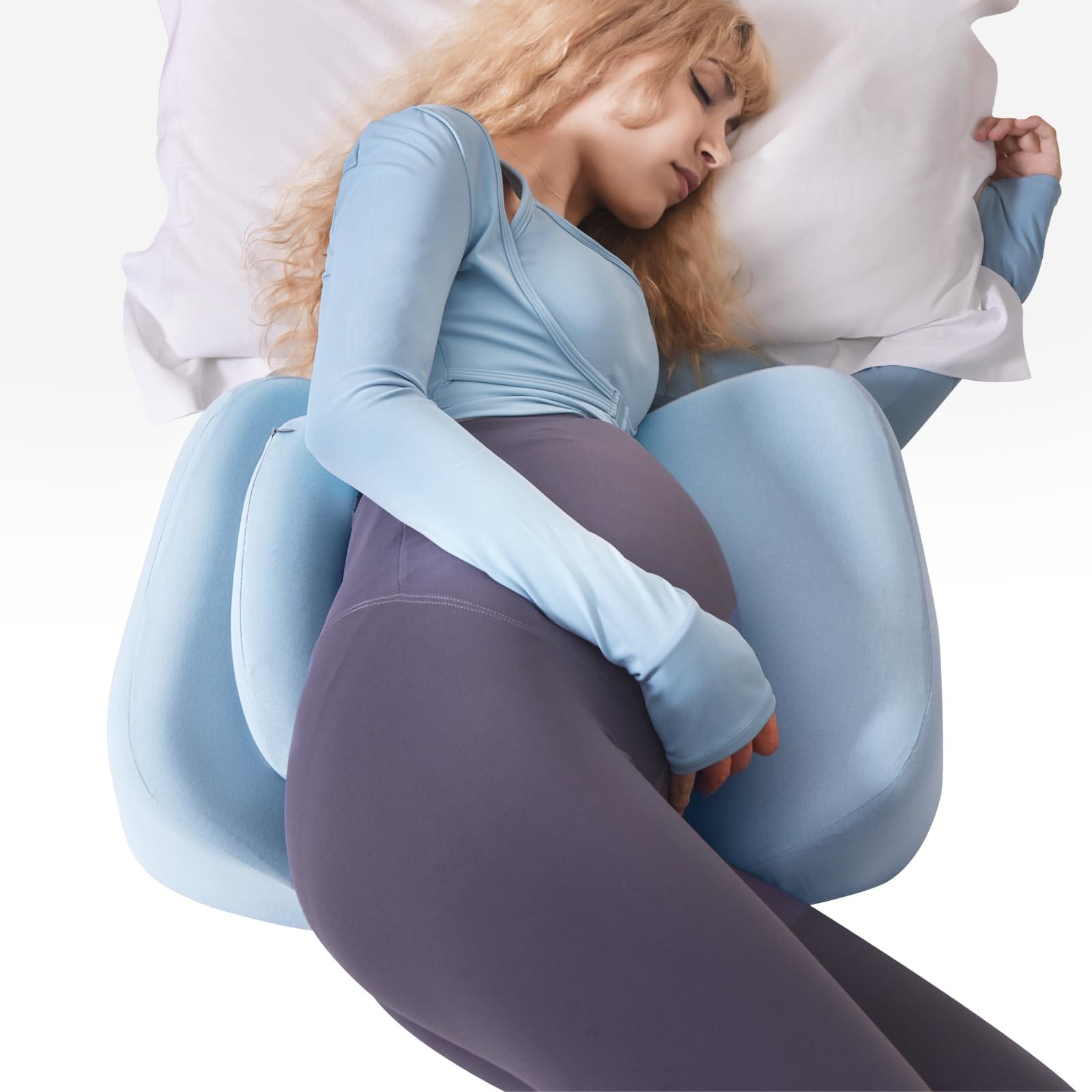 Joyfulbabygoods Pregnancy Pillow Memory Foam Pregnancy Pillow – Full-Body Support & Breathable Cover