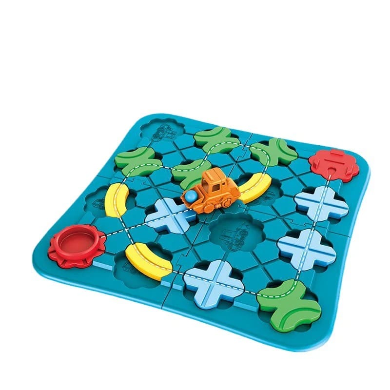 Joyfulbabygoods Puzzle Toy Green/Blue Street Puzzle Toy With 118 Challenges for Logical Thinking Practice