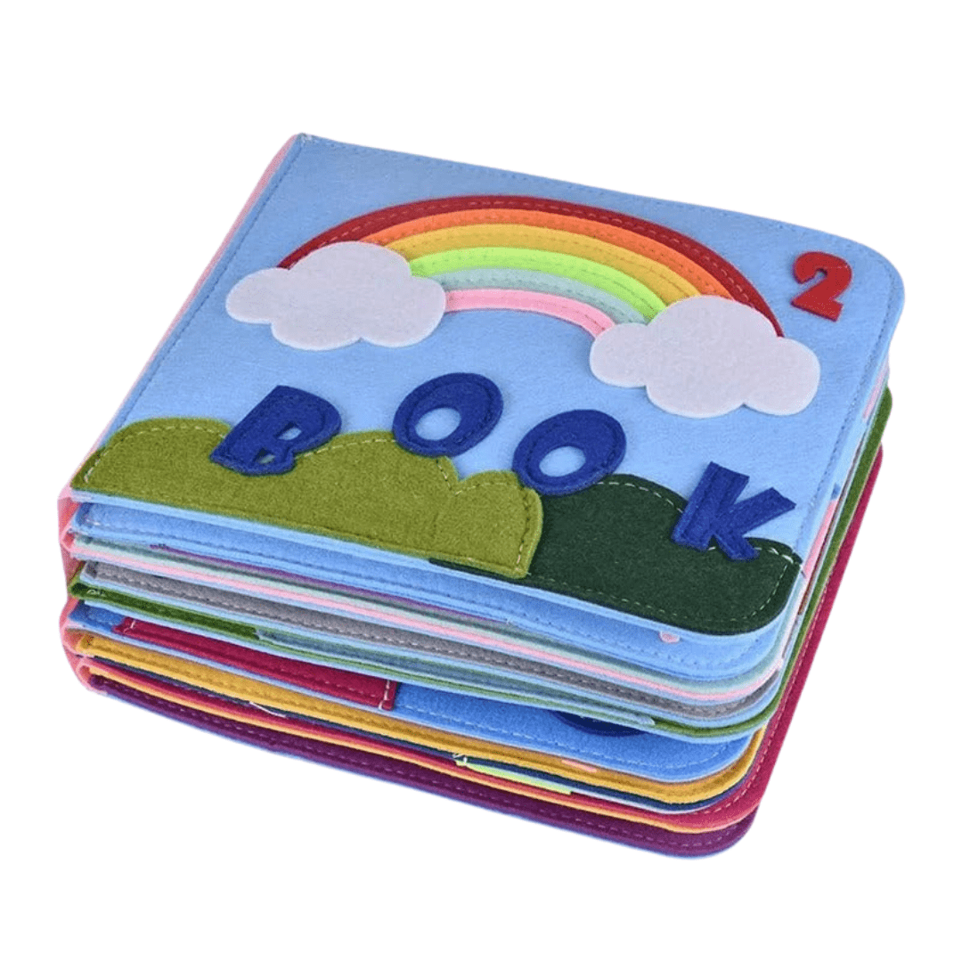 Joyfulbabygoods Quiet Book Quiet Book for Toddlers – 3D Felt Sensory Pages with Velcro Activities