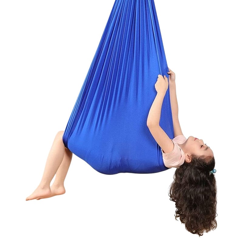 Joyfulbabygoods Sensory Swing Blue / Medium (100-280 cm) Flexible Fabric Hammock Swing for Kids and Adults – Indoor Outdoor Use