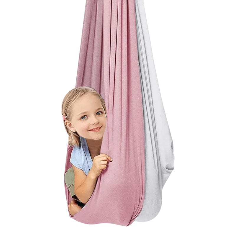 Joyfulbabygoods Sensory Swing Pink / Medium (100-280 cm) Flexible Fabric Hammock Swing for Kids and Adults – Indoor Outdoor Use