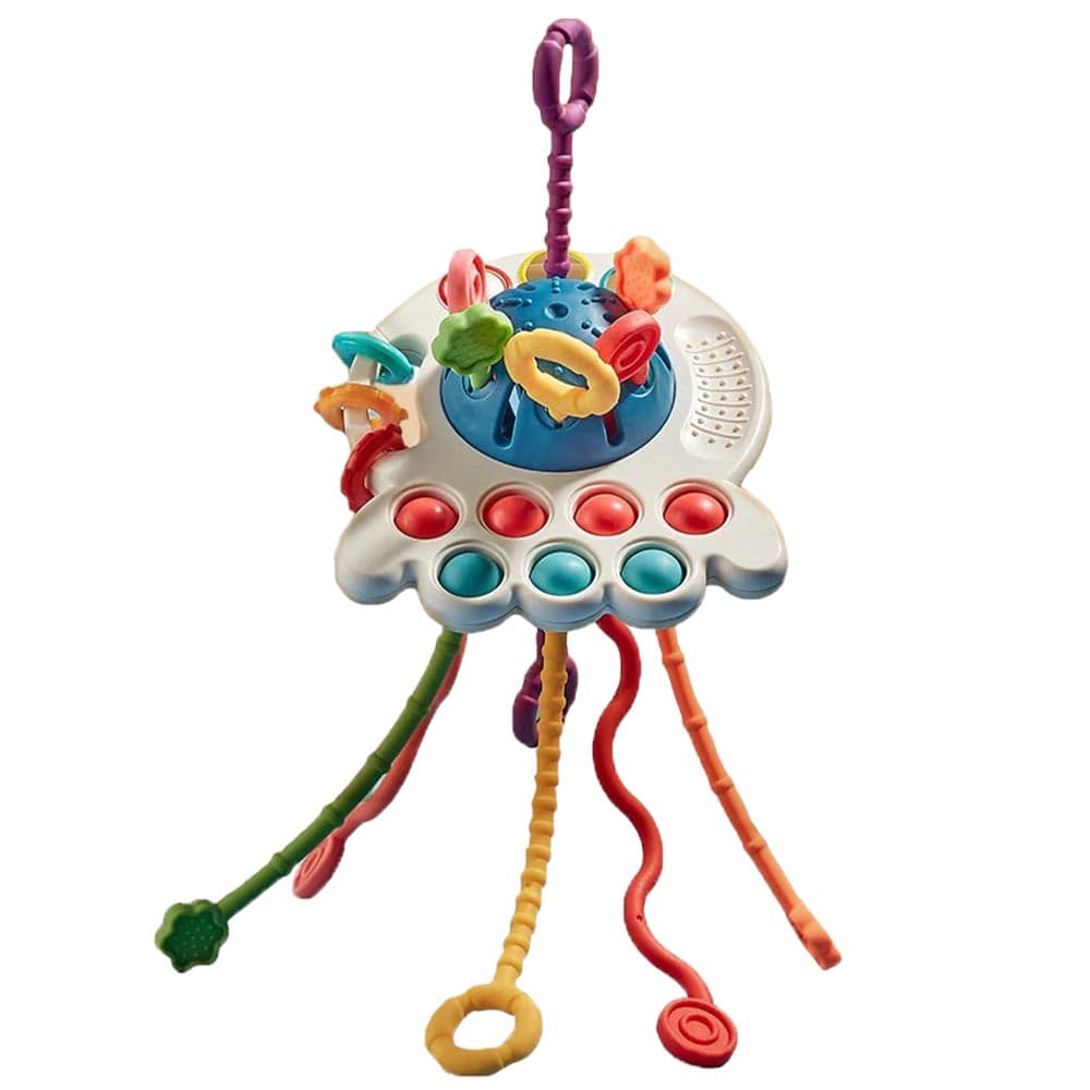 Joyfulbabygoods Sensory Toy Blue Sensory Toy 1 Year, Fine Motor Skills, 6-18 Months Multicolor