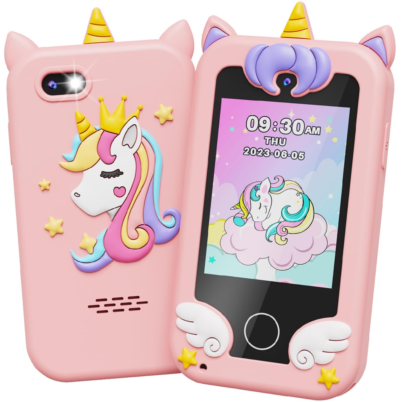 Joyfulbabygoods Smart Phone toy Kids Smart Phone Toy, Dual Camera & MP3 Player, Toddler Learning Games