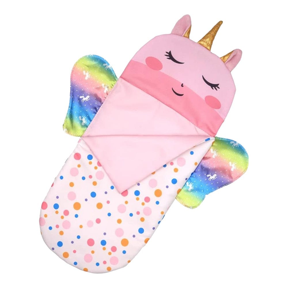 Joyfulbabygoods Snug Soft Cotton Doll Sleeping Bag With Unicorn Print for 10-15” Dolls