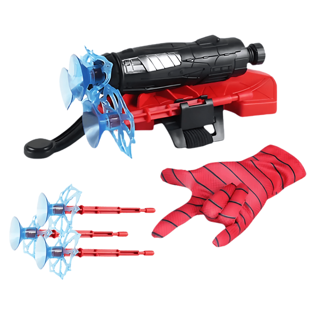 Joyfulbabygoods Spider Web Launcher Spider Web Launcher Glove with Suction Darts and Pull Rope Mechanism