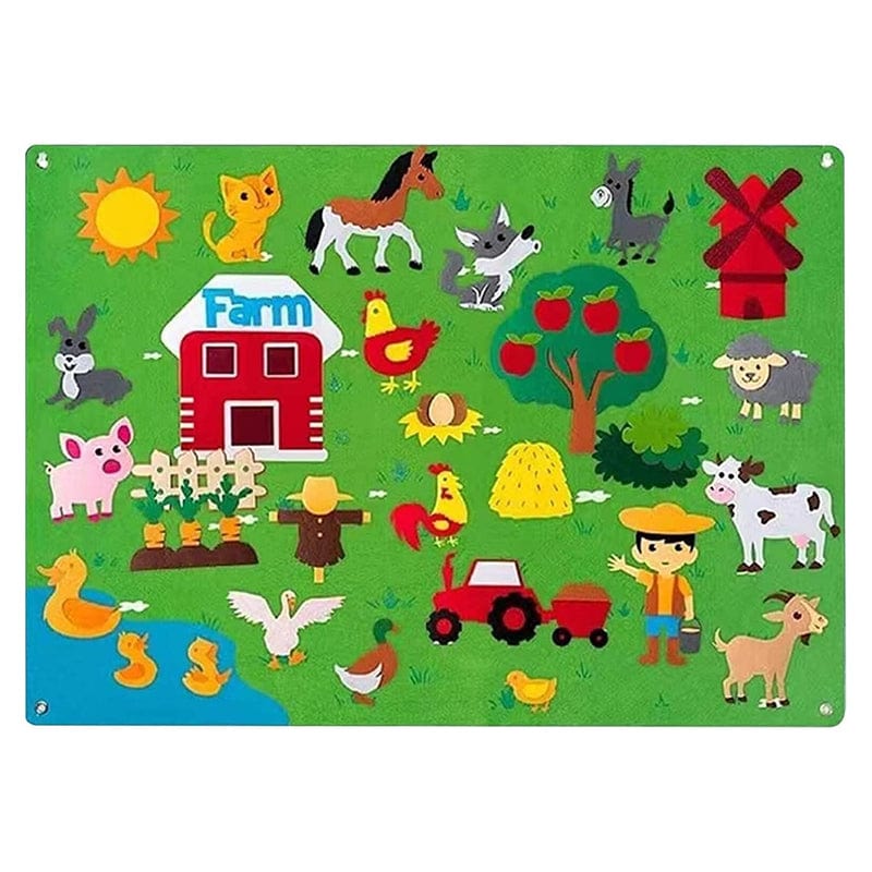Joyfulbabygoods Storyboard Set Farm Storyboard Set for Kids, Farm-Themed DIY Reusable Board Activity