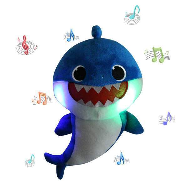 Joyfulbabygoods Stuffed & Plush Animals Baby Shark Plush Toy with Lights and Full Song Sound Effects 12in