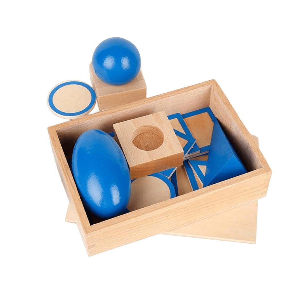 Joyfulbabygoods Symbol game 3D Geometric Solids – Durable Wooden Math Learning Set