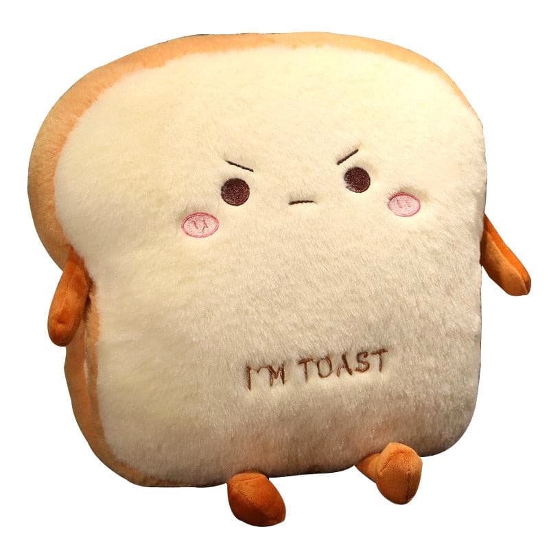 Joyfulbabygoods teddy bear Angry Plush Toast Pillow – Hand Warmer