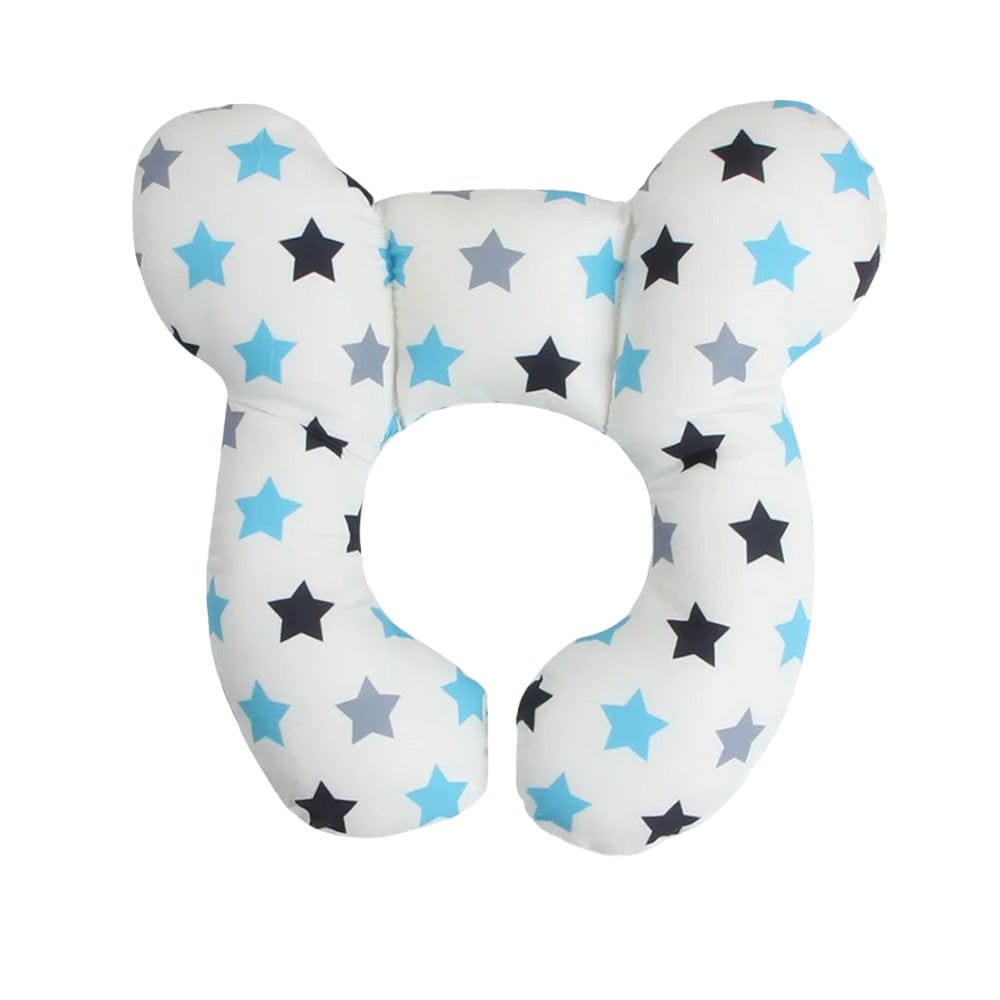 Joyfulbabygoods Travel Pillow Blue Star Baby Travel Pillow for Car Seat, Stroller, Neck & Head Support