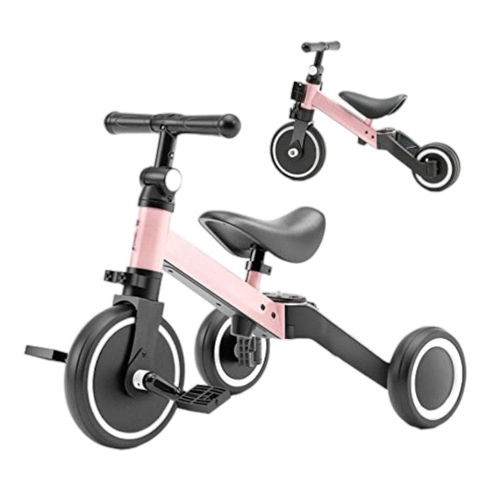 Joyfulbabygoods tricycle Pink 3-in-1 Adjustable Toddler Tricycle with Removable Pedals & Seat