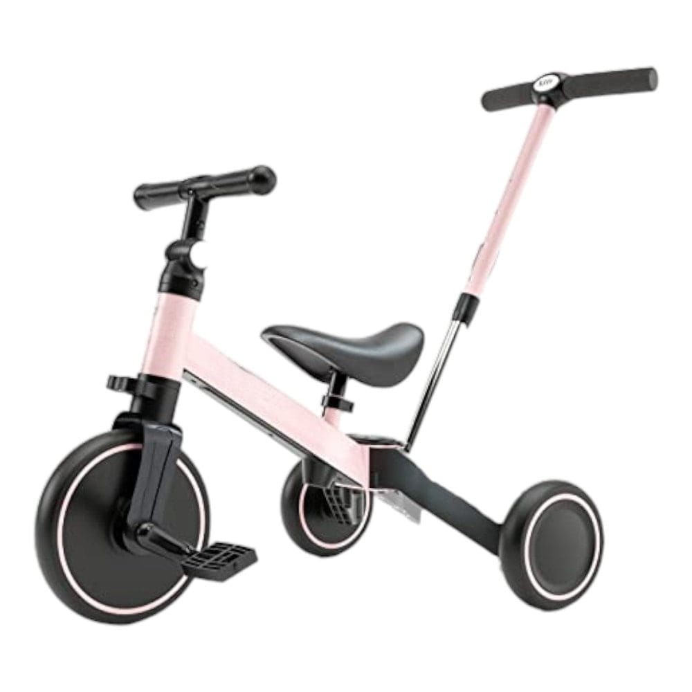 Joyfulbabygoods tricycle Pink+putter 3-in-1 Adjustable Toddler Tricycle with Removable Pedals & Seat