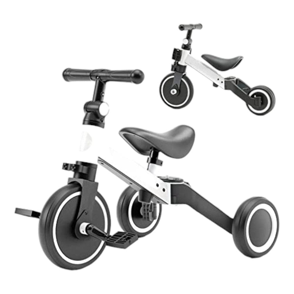 Joyfulbabygoods tricycle White 3-in-1 Adjustable Toddler Tricycle with Removable Pedals & Seat